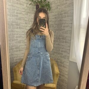 H&M Divided // jean overall dress